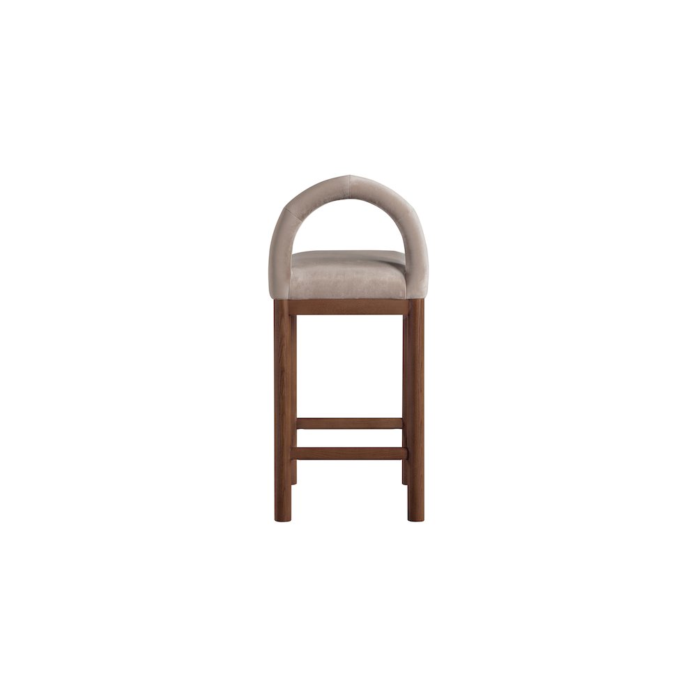 Conrad Taupe Velvet Counter Stool