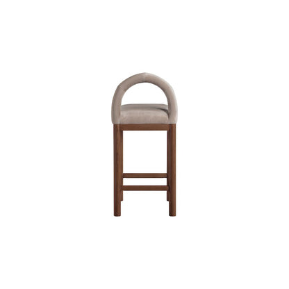 Conrad Taupe Velvet Counter Stool