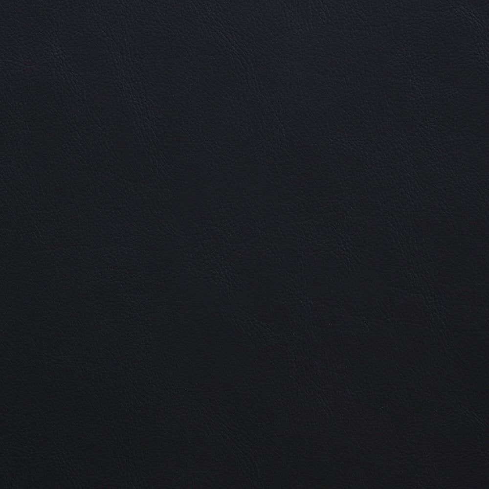 Riccio Black Vegan Leather Upholstered Stool
