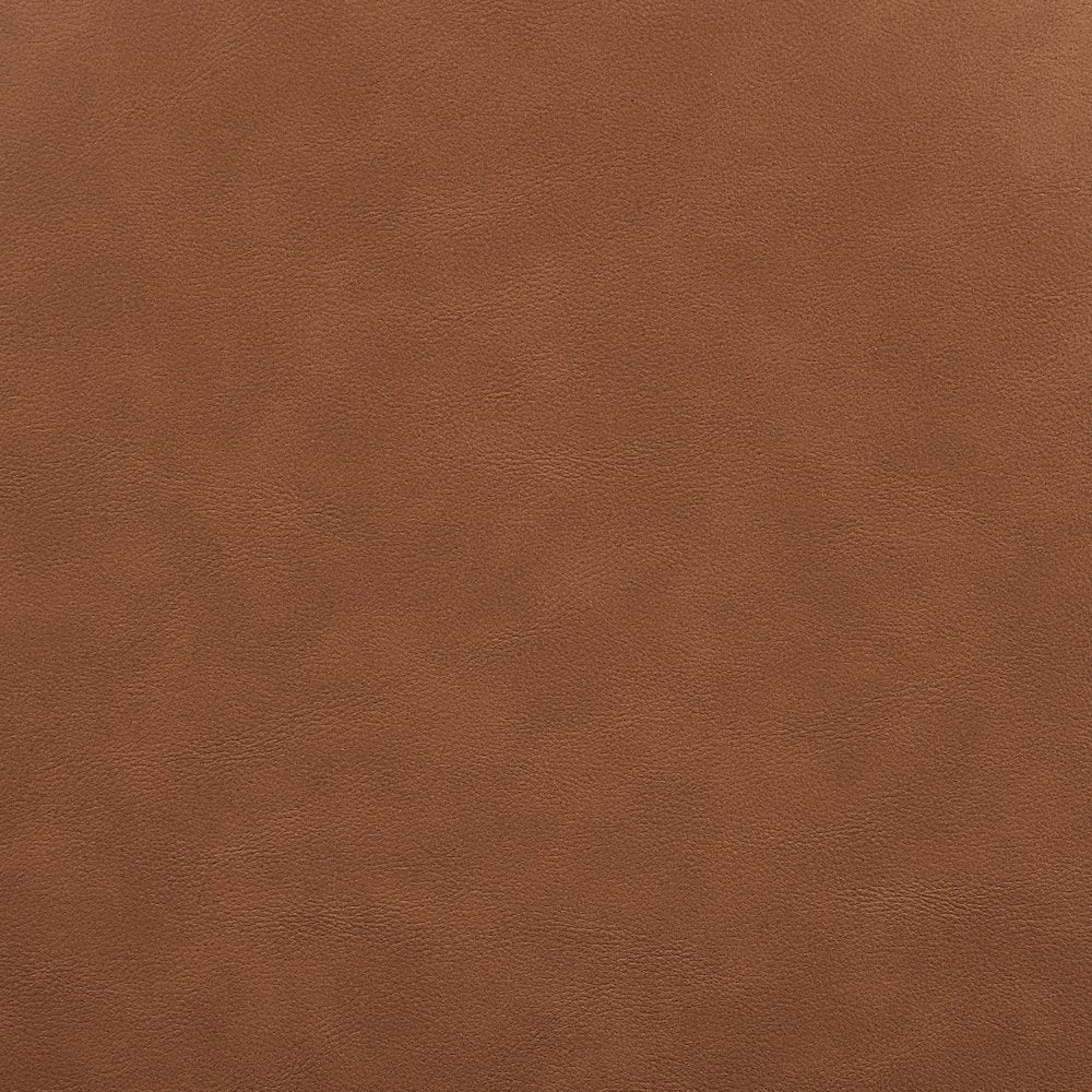 Riccio Cognac Vegan Leather Upholstered Stool