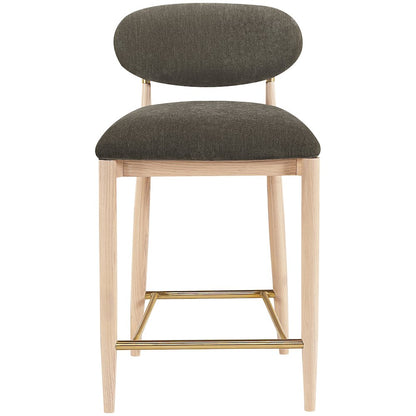 Riccio Brown Performance Fabric Upholstered Stool