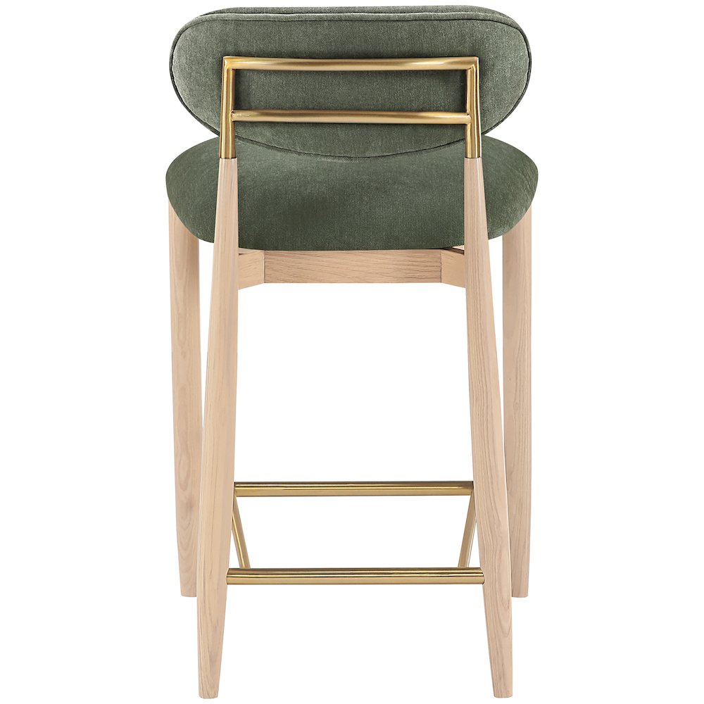 Riccio Olive Performance Fabric Upholstered Stool