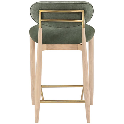 Riccio Olive Performance Fabric Upholstered Stool