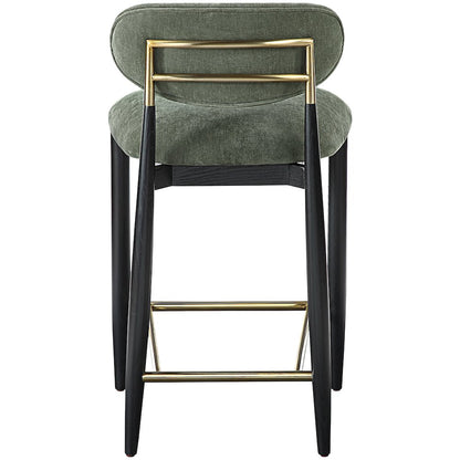 Riccio Olive Performance Fabric Upholstered Stool