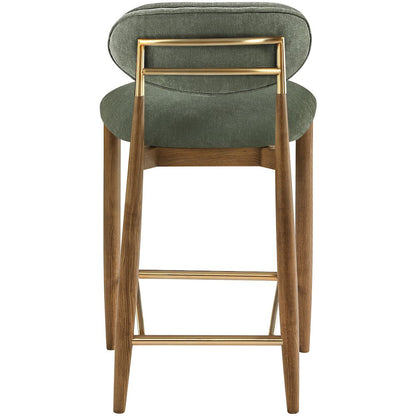 Riccio Olive Performance Fabric Upholstered Stool