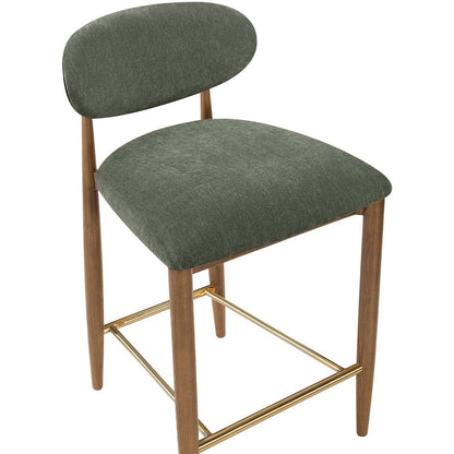Riccio Olive Performance Fabric Upholstered Stool