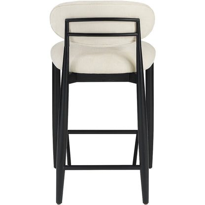 Riccio Beige Performance Fabric Upholstered Stool