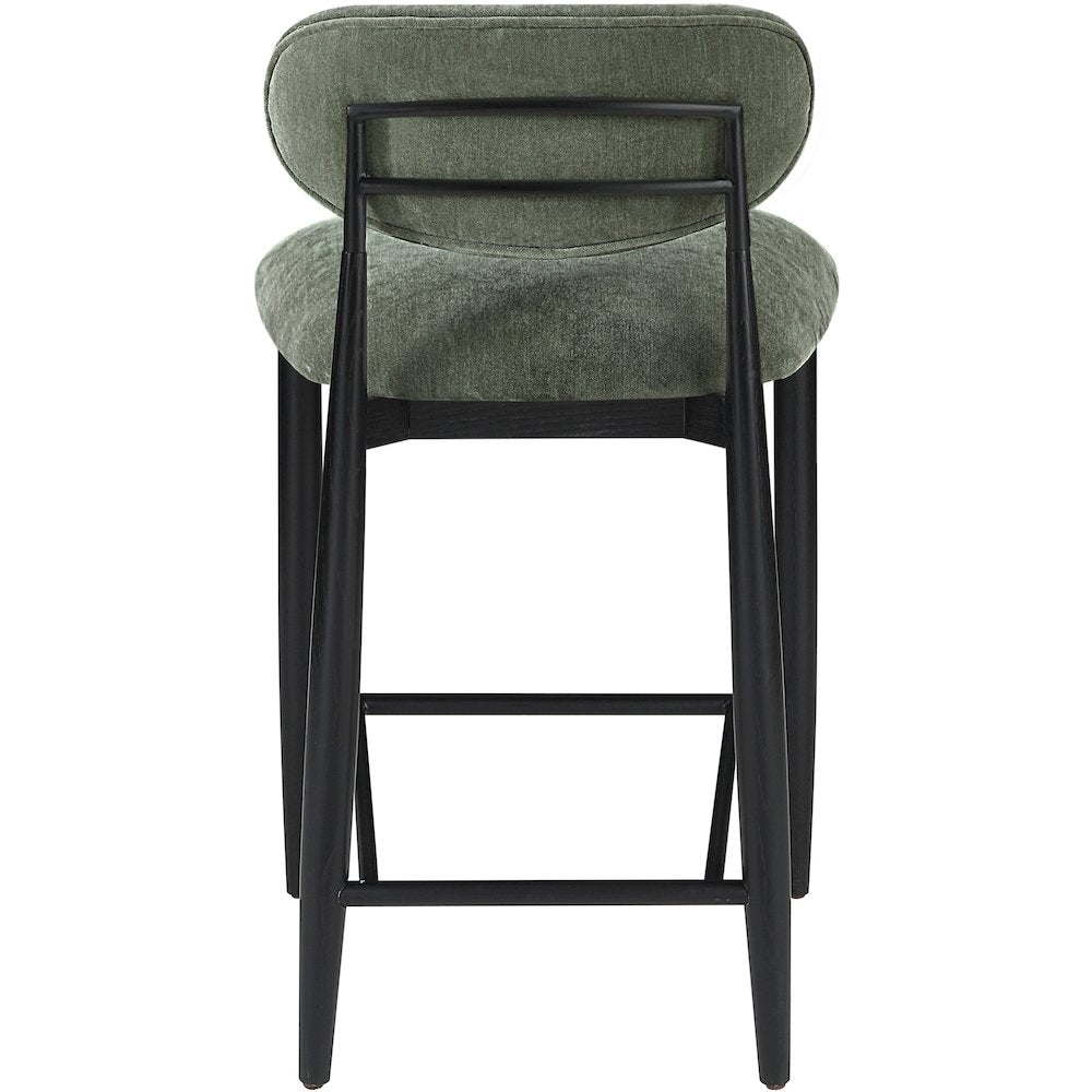 Riccio Olive Performance Fabric Upholstered Stool