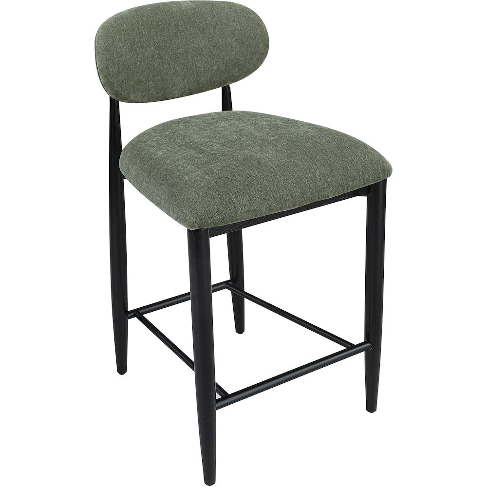 Riccio Olive Performance Fabric Upholstered Stool