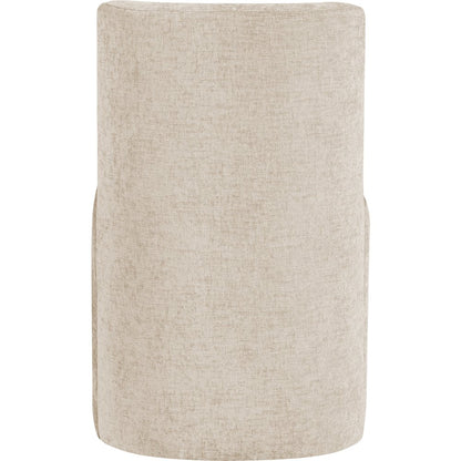 Duvina Beige Chenille Performance Fabric Upholstered Dining Chair