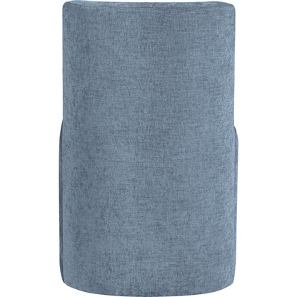 Duvina Light Blue Chenille Performance Fabric Upholstered Dining Chair