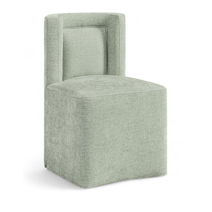 Duvina Mint Chenille Performance Fabric Upholstered Dining Chair
