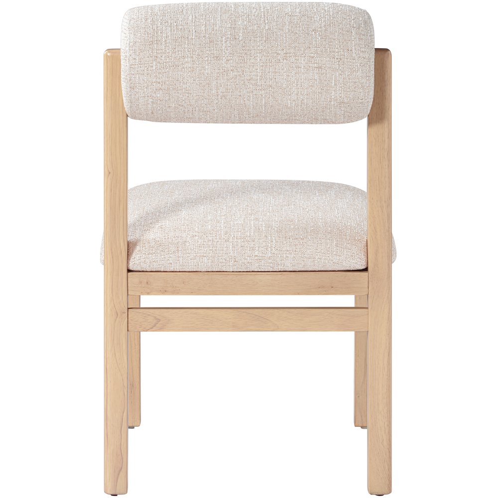 Roundhill Beige Linen Textured Fabric Upholstered Dining Chair, Set of 2