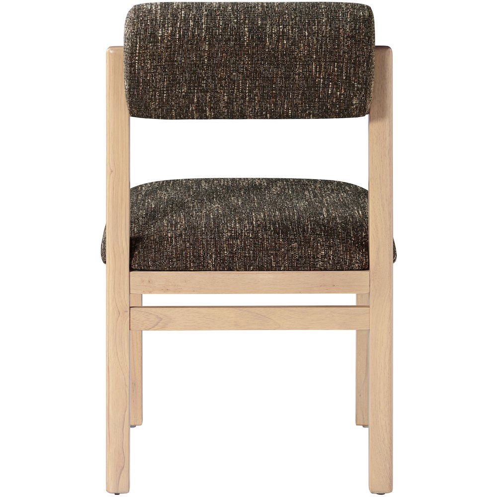 Roundhill Brown Linen Textured Fabric Upholstered Dining Chair, Set of 2