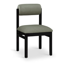 Roundhill Green Vegan Leather Upholstered Dining Chair, Set of 2