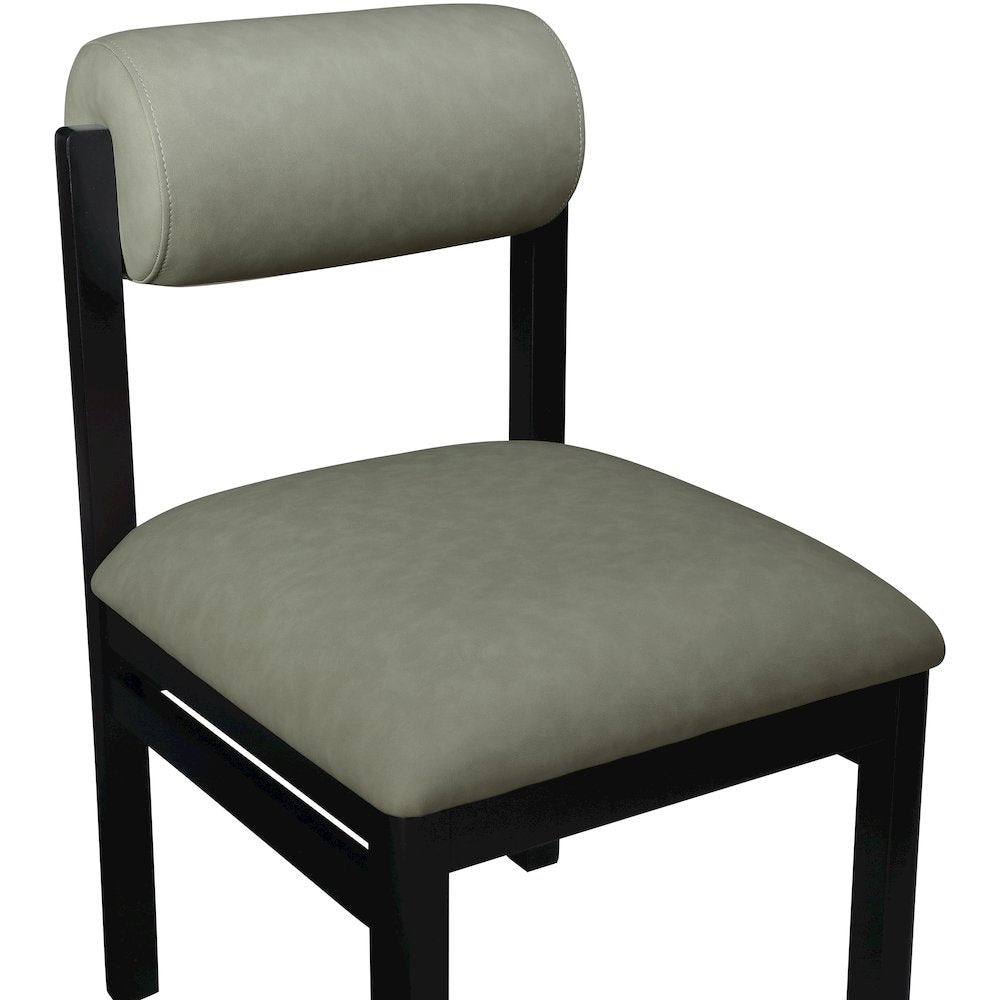 Roundhill Green Vegan Leather Upholstered Dining Chair, Set of 2