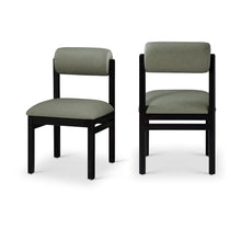 Roundhill Green Vegan Leather Upholstered Dining Chair, Set of 2