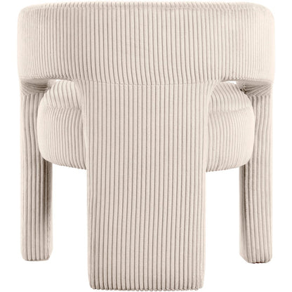 Riz Beige Corduroy Fabric Accent/Dining Chair