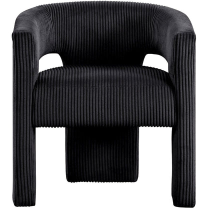 Riz Black Corduroy Fabric Accent/Dining Chair