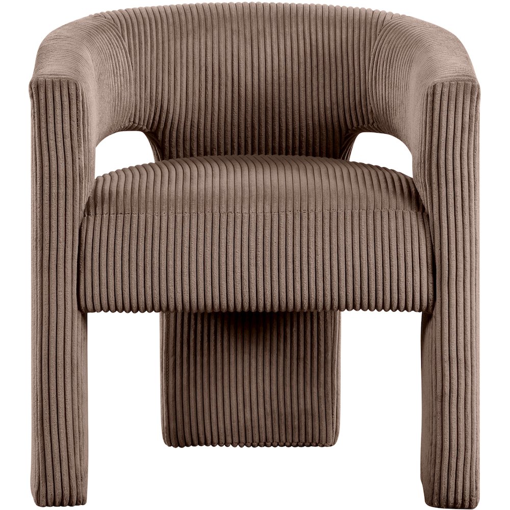 Riz Brown Corduroy Fabric Accent/Dining Chair