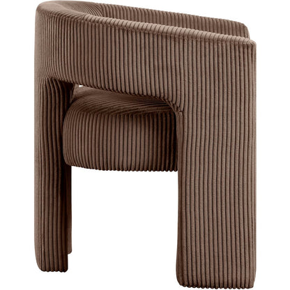 Riz Brown Corduroy Fabric Accent/Dining Chair