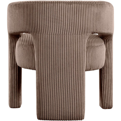 Riz Brown Corduroy Fabric Accent/Dining Chair
