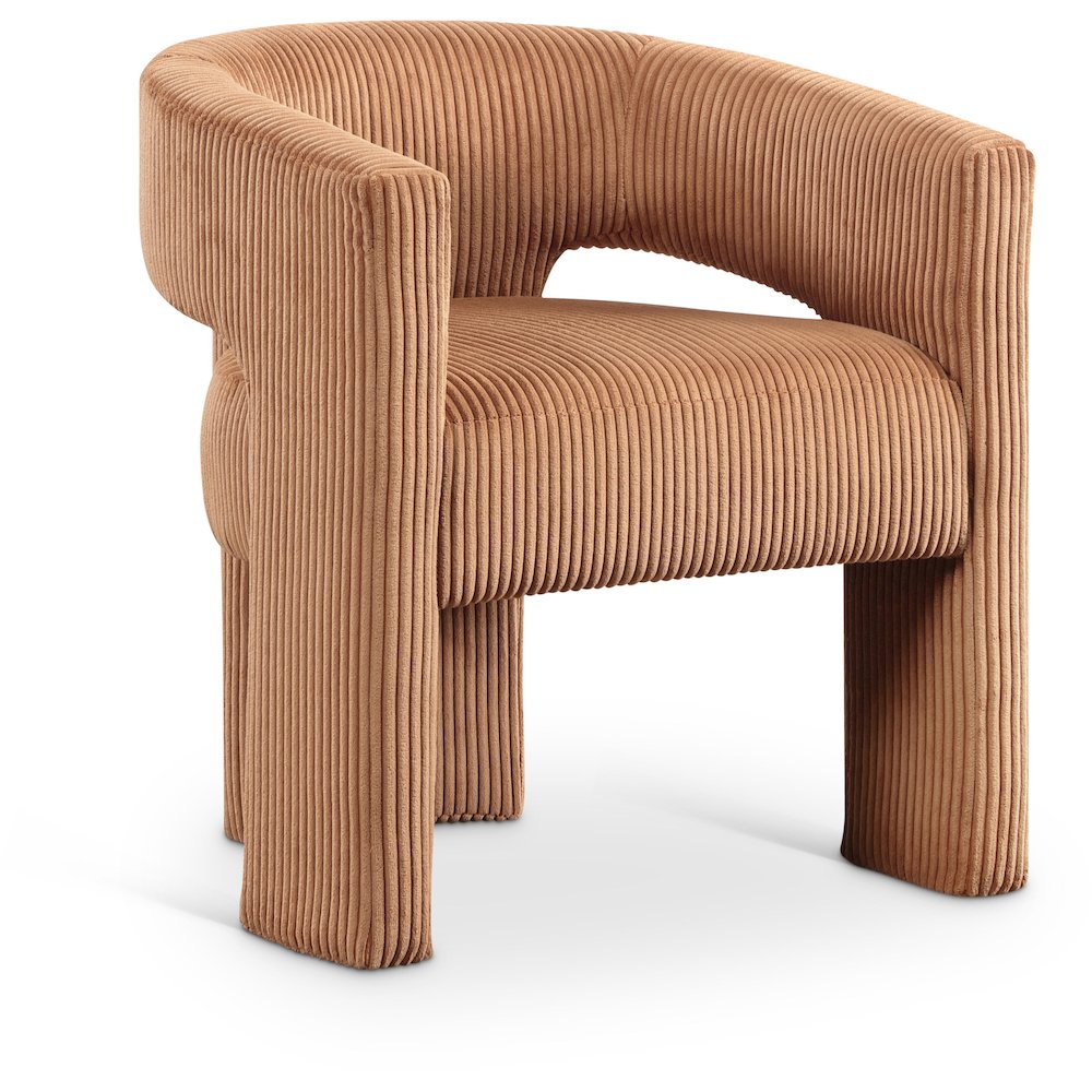 Riz Saddle Corduroy Fabric Accent/Dining Chair