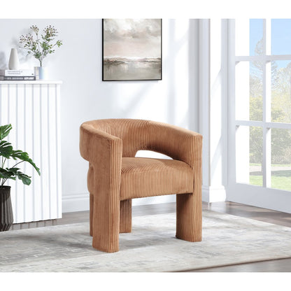 Riz Saddle Corduroy Fabric Accent/Dining Chair