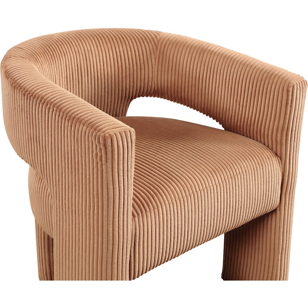 Riz Saddle Corduroy Fabric Accent/Dining Chair