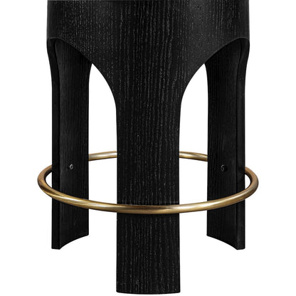 Bocceli Cream Velvet Upholstered Counter Stool