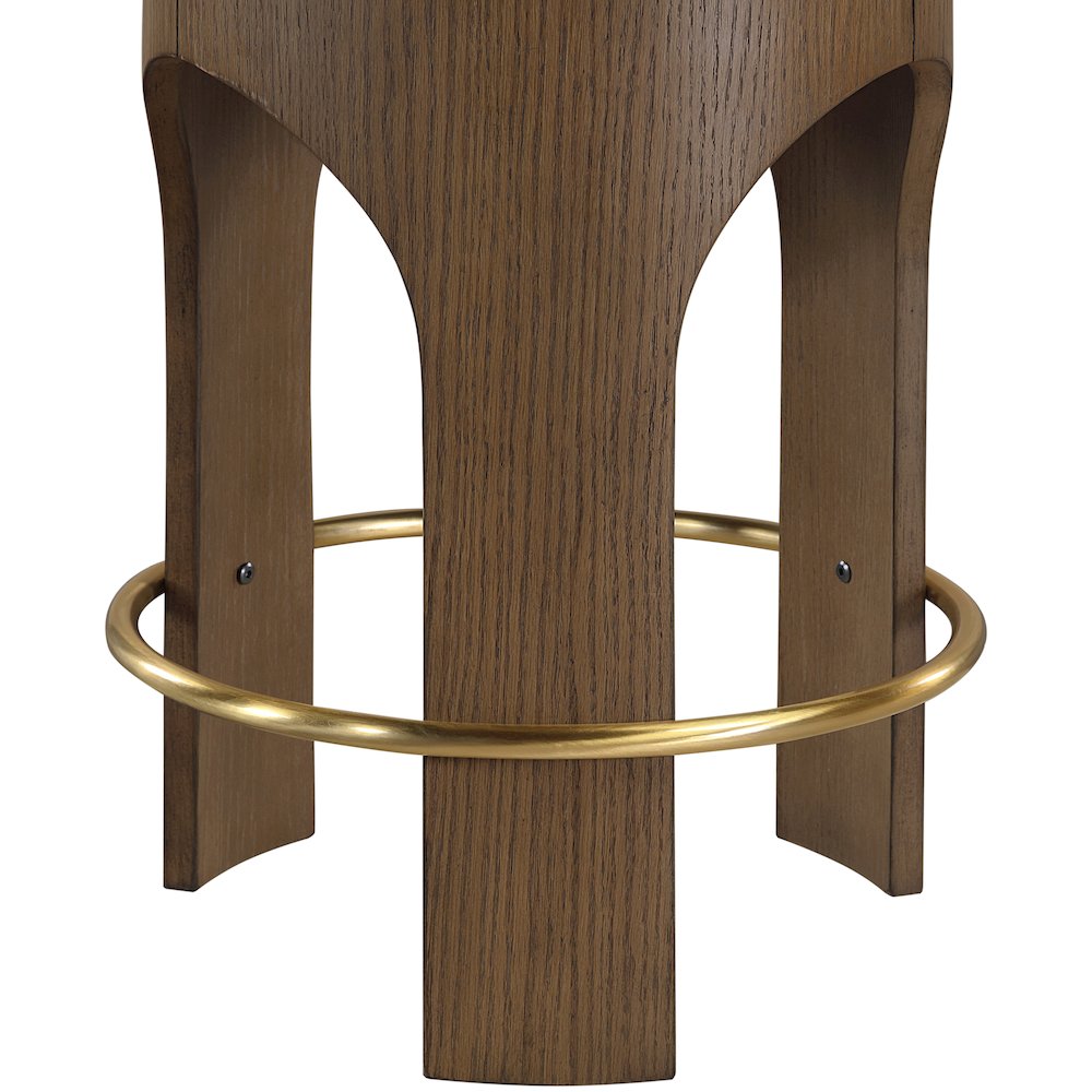Bocceli Taupe Velvet Upholstered Counter Stool