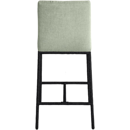 Reeves Mint Chenille Fabric Upholstered Counter Stool, Set of 2
