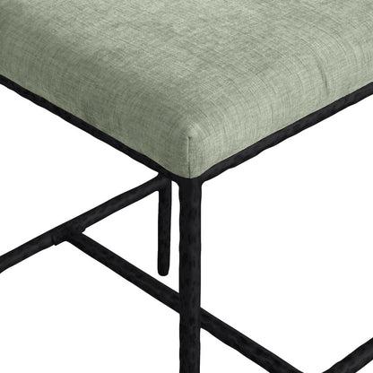 Reeves Mint Chenille Fabric Upholstered Counter Stool, Set of 2