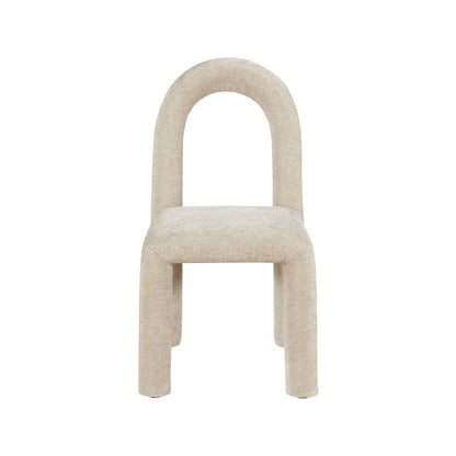 Amari Beige Chenille Fabric Dining Chair, Set of 2