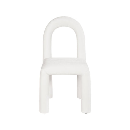 Amari Cream Chenille Fabric Dining Chair, Set of 2