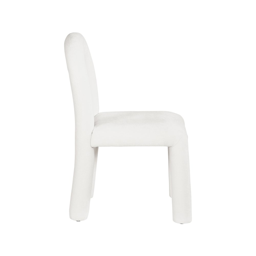 Amari Cream Chenille Fabric Dining Chair, Set of 2
