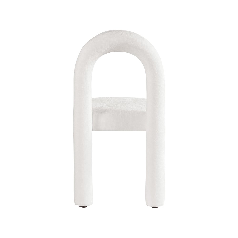 Amari Cream Chenille Fabric Dining Chair, Set of 2