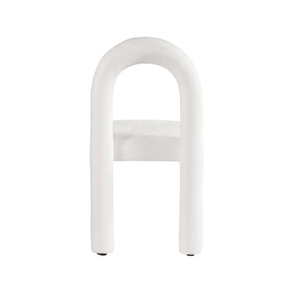Amari Cream Chenille Fabric Dining Chair, Set of 2