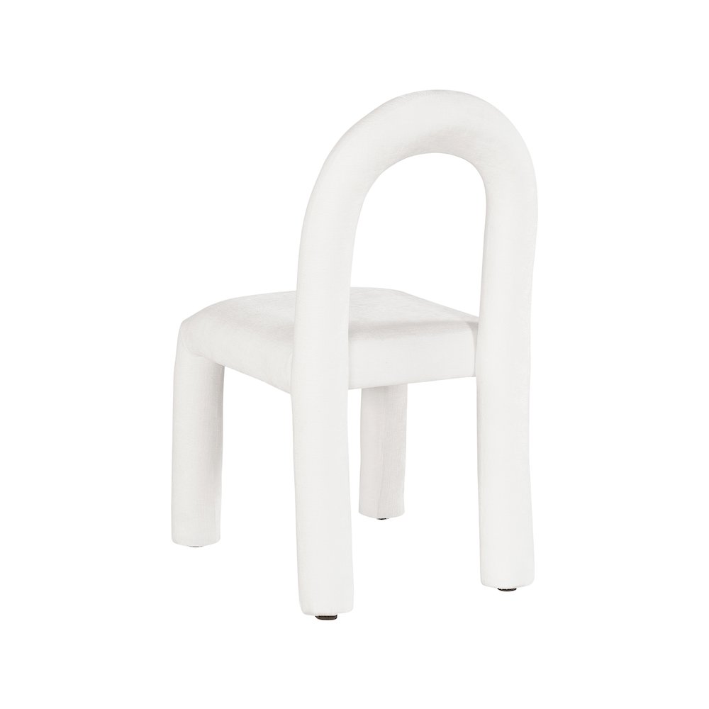 Amari Cream Chenille Fabric Dining Chair, Set of 2