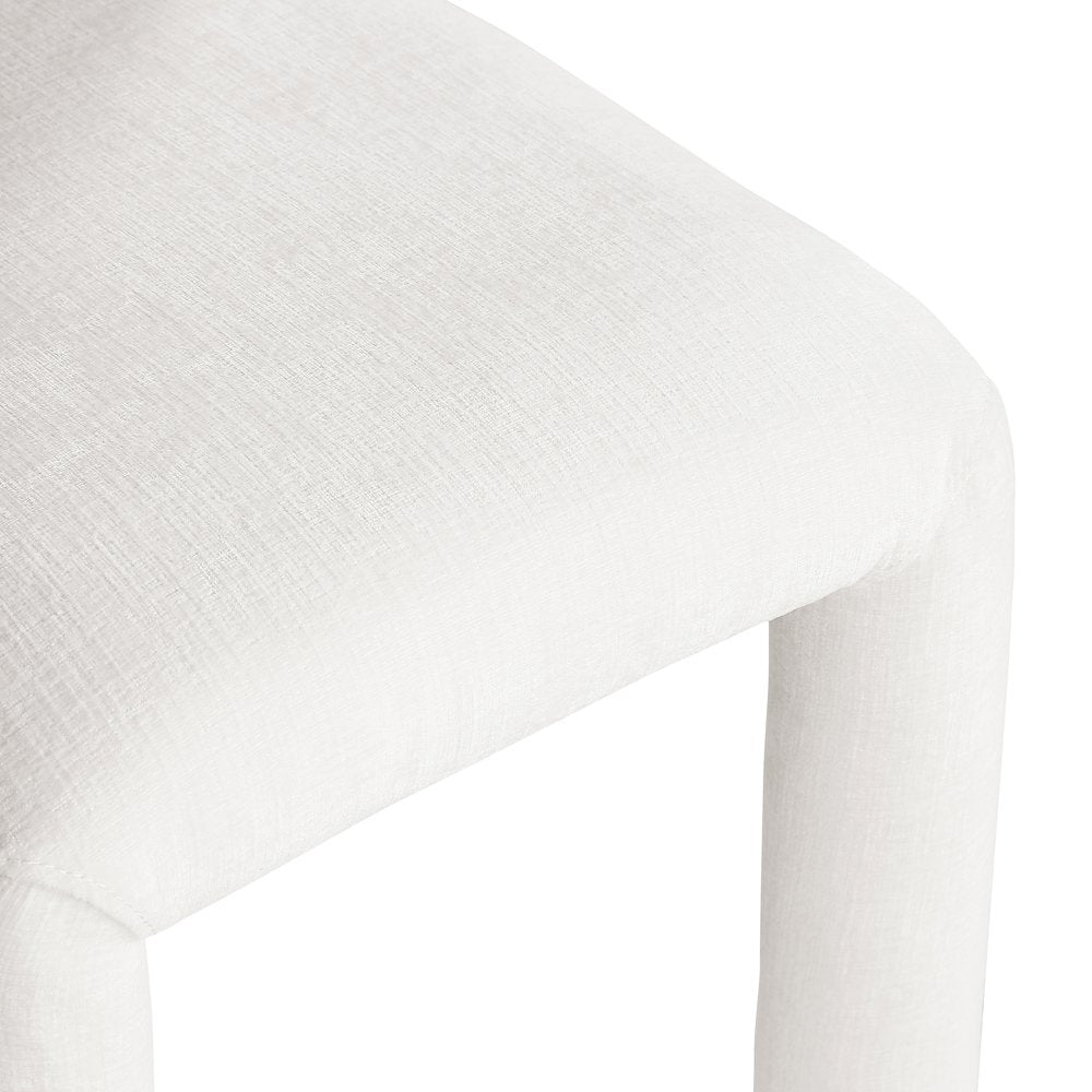 Amari Cream Chenille Fabric Dining Chair, Set of 2