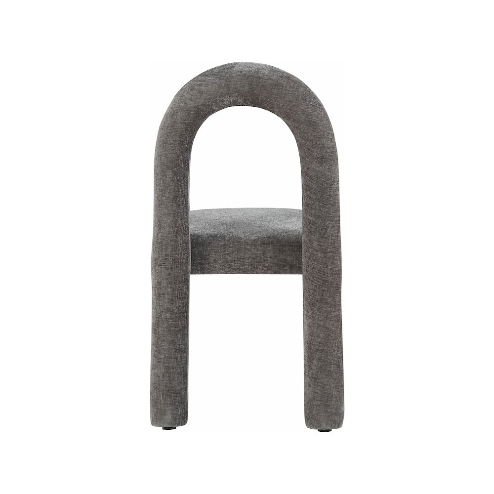Amari Grey Chenille Fabric Dining Chair, Set of 2