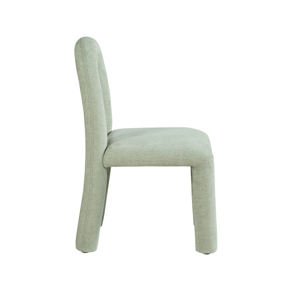 Amari Mint Chenille Fabric Dining Chair, Set of 2