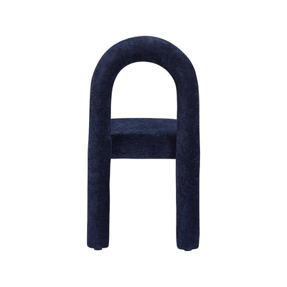 Amari Navy Chenille Fabric Dining Chair, Set of 2