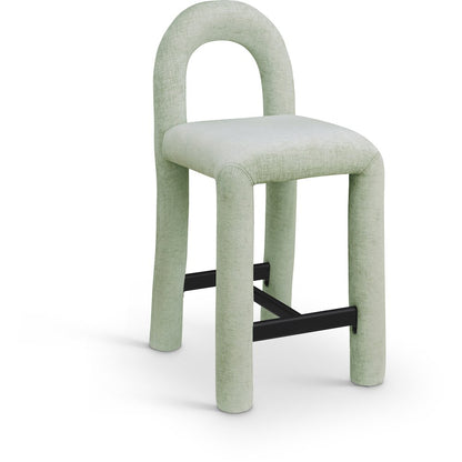 Amari Mint Chenille Fabric Stool