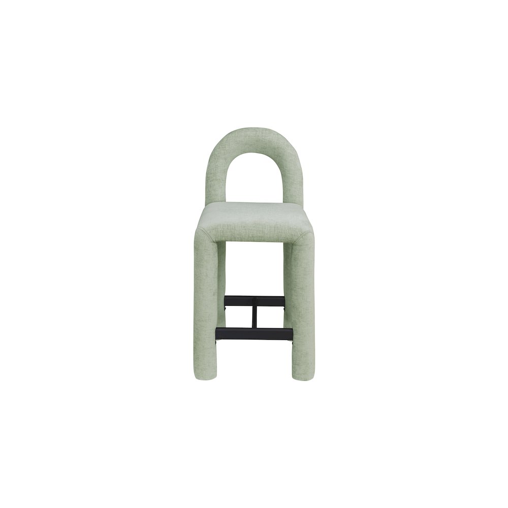 Amari Mint Chenille Fabric Stool