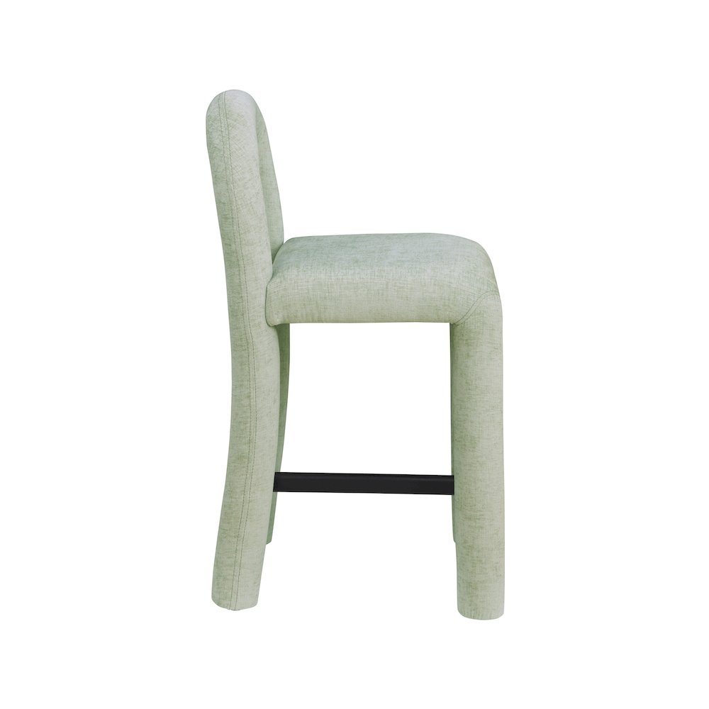 Amari Mint Chenille Fabric Stool