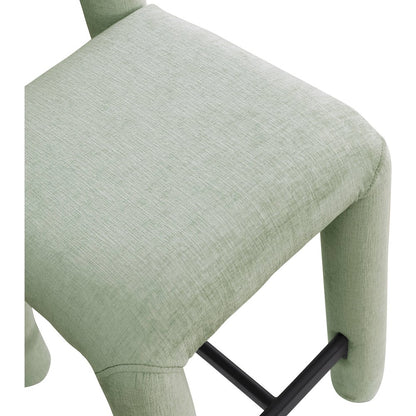Amari Mint Chenille Fabric Stool