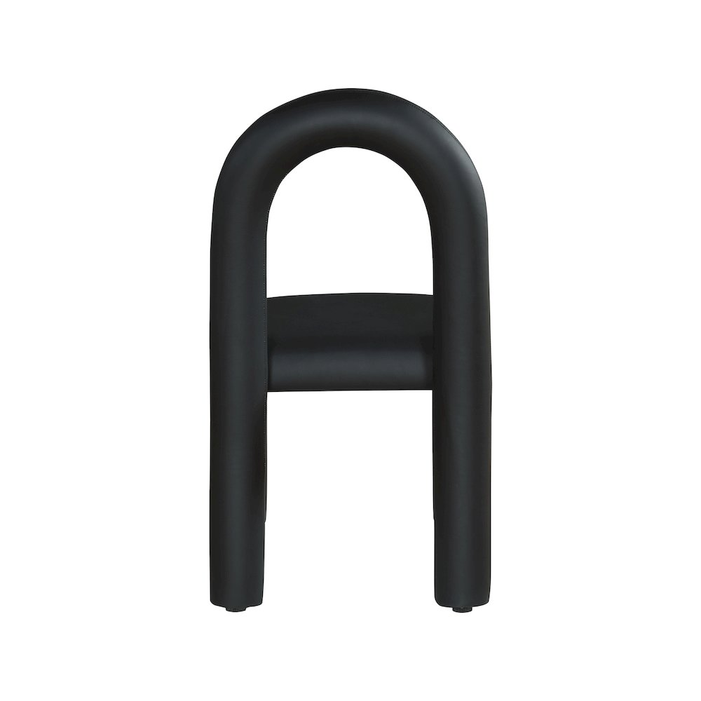 Amari Black Vegan Leather Dining Chair, Set of 2