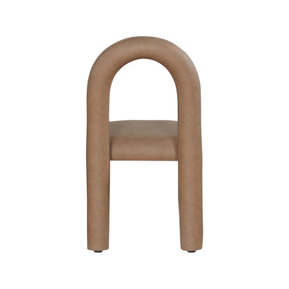 Amari Brown Vegan Leather Dining Chair, Set of 2