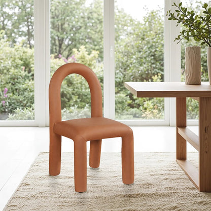 Amari Cognac Vegan Leather Dining Chair, Set of 2